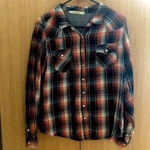 Plaid Shirt w/ Reversible Sleeves